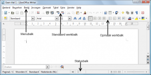 Werkbalken van LibreOffice